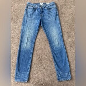 Frame Denim Blue Slim Jeans with Natural Fading